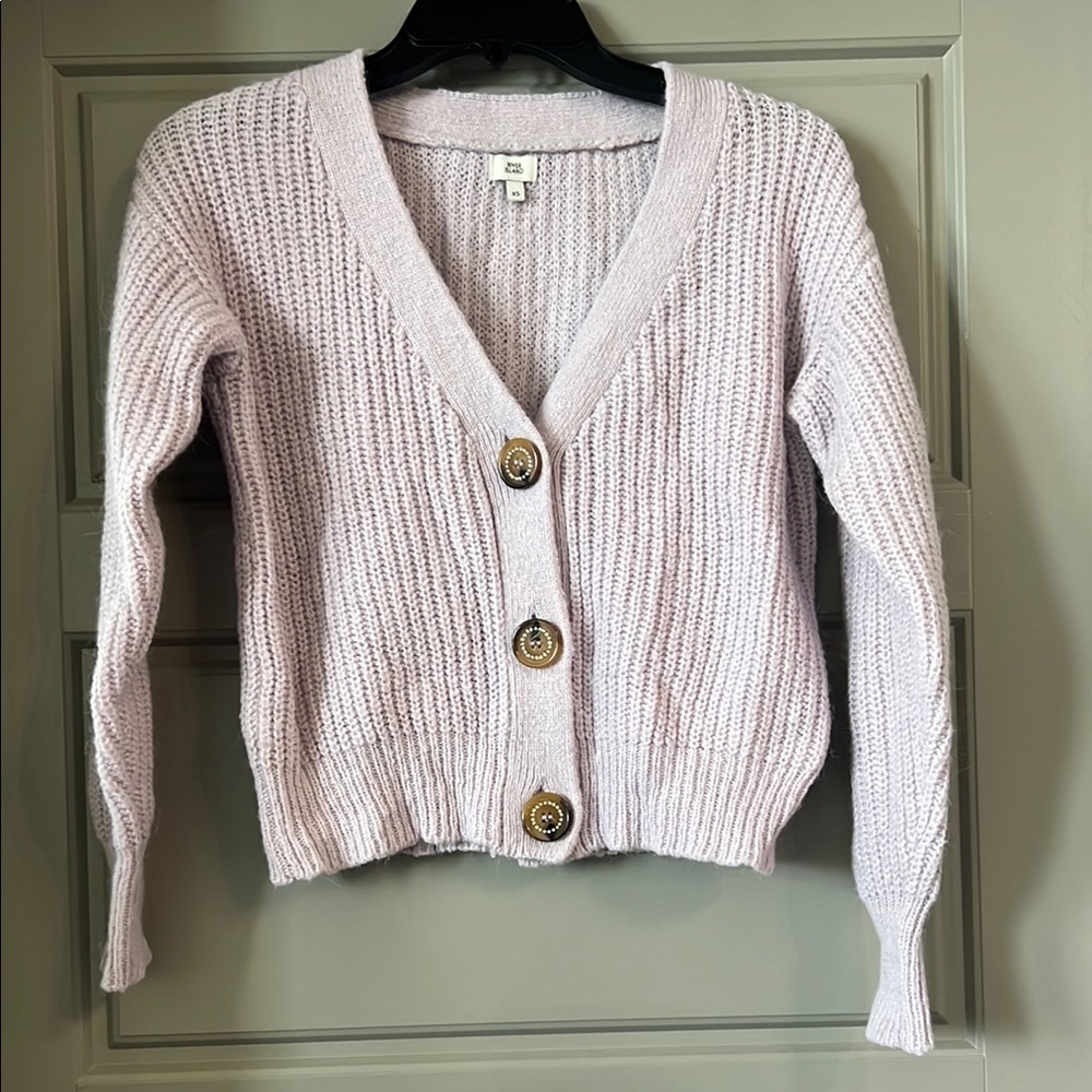River Island Purple Chunky Knit Cardigan